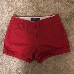 Red J. Crew Shorts (3” inseam)